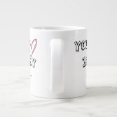 Jouw hart is mijn kompas. extra grote beker (Achterkant)