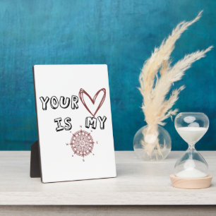 Jouw hart is mijn kompas. fotoplaat