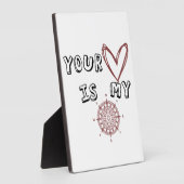 Jouw hart is mijn kompas. fotoplaat (Zijkant)