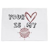 Jouw hart is mijn kompas. groot cadeauzakje (Voorkant)