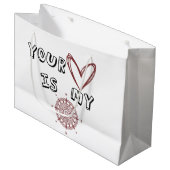 Jouw hart is mijn kompas. groot cadeauzakje (Voorkant Gekanteld)