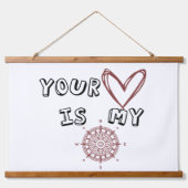Jouw hart is mijn kompas. hangend wandkleed (Voorkant)