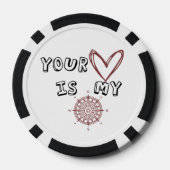 Jouw hart is mijn kompas. poker chips (Achterkant)
