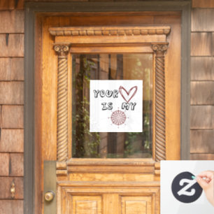 Jouw hart is mijn kompas. raamsticker