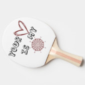 Jouw hart is mijn kompas. tafeltennisbatje (Zijkant)