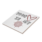 Jouw hart is mijn kompas. tegeltje (Zijkant)