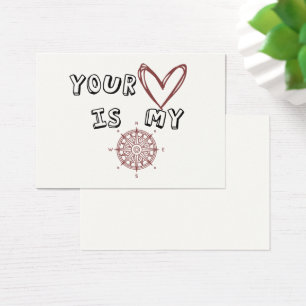 Jouw hart is mijn kompas. visitekaartje