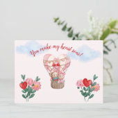 Jouw hart slaat ervan op-Holbewoonsters in een het Bedankkaart (Staand voorkant)