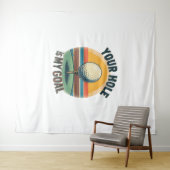 Jouw hole is mijn doel golfen golf wandkleed (In Situ (horizontaal))