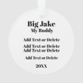 Jouw huisdierversiering ornament (achterkant)