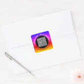 Jouw Kleur QR Code Sticker Voorbeeld Aangepaste Te (Envelop)