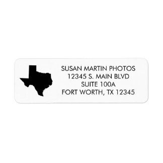 Jouw kleuren Texas modern minimalistisch Etiket