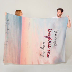 Jouw kracht inspireert me elke dag medium fleece deken