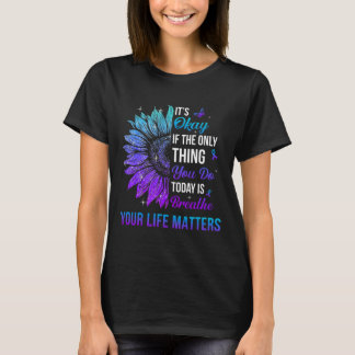 Jouw levensproblemen Zelfmoordpreventie Bewustzijn T-shirt