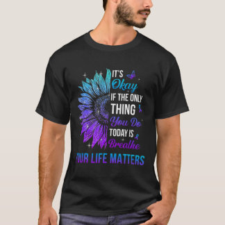 Jouw levensproblemen Zelfmoordpreventie Bewustzijn T-shirt