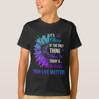 Jouw levensproblemen Zelfmoordpreventie Bewustzijn T-shirt