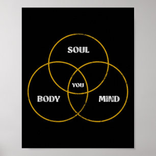 Jouw Lichaam Ziel Geest Pilates Yoga Meditatie Gru Poster