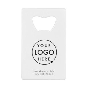 Jouw Logo Bedrijfs Modern minimalistisch minimal Kredietkaart Flessenopener