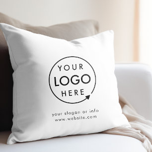 Jouw Logo   Bedrijfs Modern minimalistisch minimal Kussen