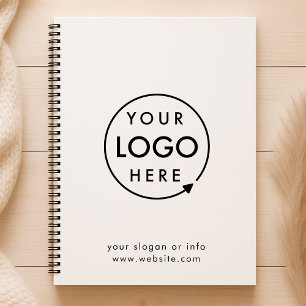 Jouw Logo   Bedrijfs Modern minimalistisch minimal Notitieboek