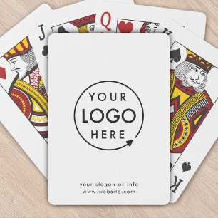 Jouw Logo   Bedrijfs Modern minimalistisch minimal Pokerkaarten