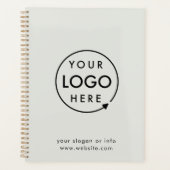 Jouw Logo | Grijs minimalistisch voor bedrijven Planner (Voorkant)