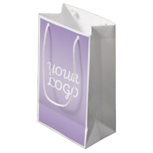 Jouw Logo & Modern Sober Ombre Lavendel Klein Cadeauzakje