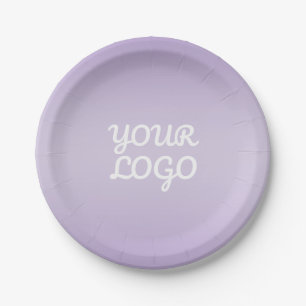 Jouw Logo & Modern Sober Ombre Lavendel Papieren Bordje