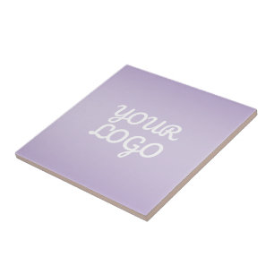 Jouw Logo & Modern Sober Ombre   Lavendel Tegeltje