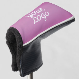 Jouw Logo & Modern Sober Ombre Paars Golfheadcover