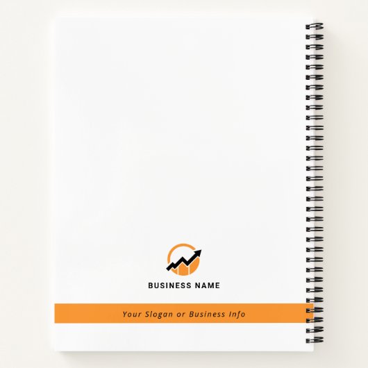 Jouw Logo | Moderne minimaliseringsregeling bedrij Notitieboek (Achterkant)