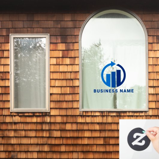 Jouw Logo | Moderne minimaliseringsregeling bedrij Raamsticker (Huis Raam)