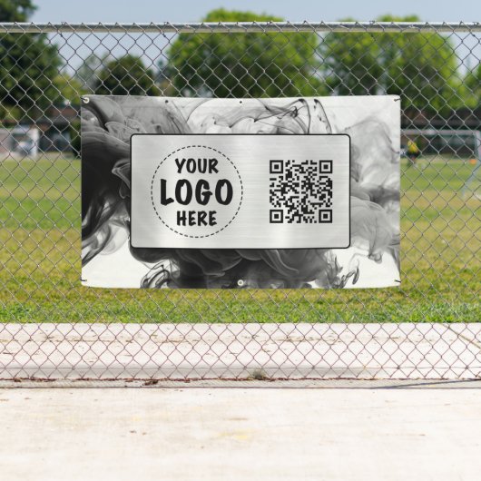 Jouw Logo Smokey Gothic Monochrome Spandoek (Insitu)