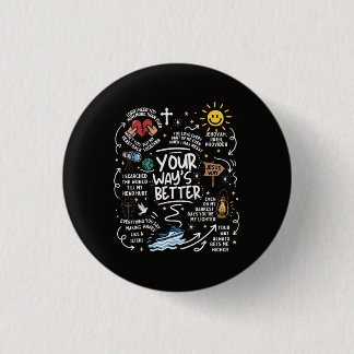 Jouw manier is beter Christelijke citaat Jezus gel Ronde Button 3,2 Cm