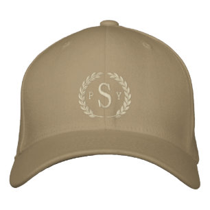 Jouw Monogram 3 Letters en Laurels Embroidery Pet