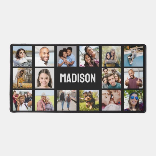 Jouw naam & 16 foto's bureaumat (Voorkant)