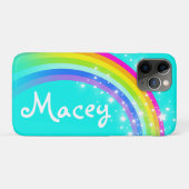 "Jouw naam" (5 letters): regenboogwaterifoon Case-Mate iPhone Case (Achterkant (horizontaal))