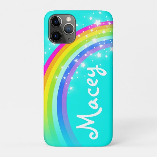 "Jouw naam" (5 letters): regenboogwaterifoon Case-Mate iPhone Case (Achterkant)