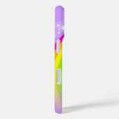 Jouw naam (6-7 letter) Rainbow Violet iPhone Case (Achterkant / Rechts)