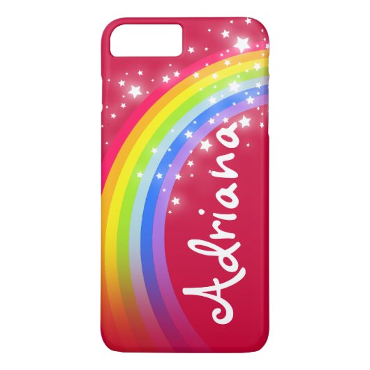 Jouw naam 7 letter regenboogrode ifoon Case-Mate iPhone case (Achterkant)