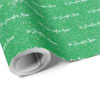 jouw naam Aangepast, modern, vervormd groen