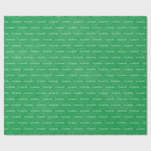 jouw naam Aangepast, modern, vervormd groen Cadeaupapier (Vlak)