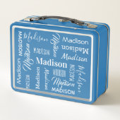 Jouw naam Aangepaste lunchboxen herhalen (Achterkant)