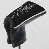 Jouw naam als Alien Glyphs Unique Black Golfheadcover (3/4 voorkant)