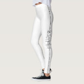 Jouw naam als Alien Glyphs Unique White Leggings (Links)