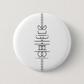 Jouw naam als Alien Glyphs Unique White Ronde Button 5,7 Cm (Voorkant)