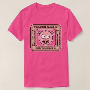  (JOUW NAAM) Bacon Company T-Shirt