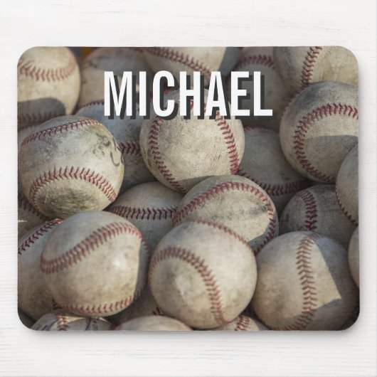Jouw naam Baseball Artwork Muismat (Voorkant)