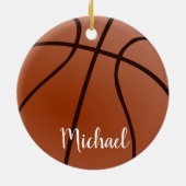 Jouw naam Basketball Artwork Keramisch Ornament (Achterkant)