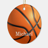 Jouw naam Basketball Artwork Keramisch Ornament (Links)